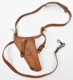 CATHEV ENT INC US marked leather shoulder holster.