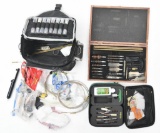 Remington Universal Fast Snap cleaning system- wooden chest containing shotgun and rifle cleaning