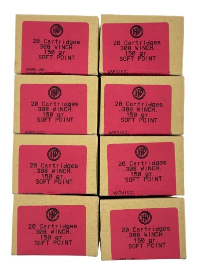.308 Winchester ammunition - (8) boxed