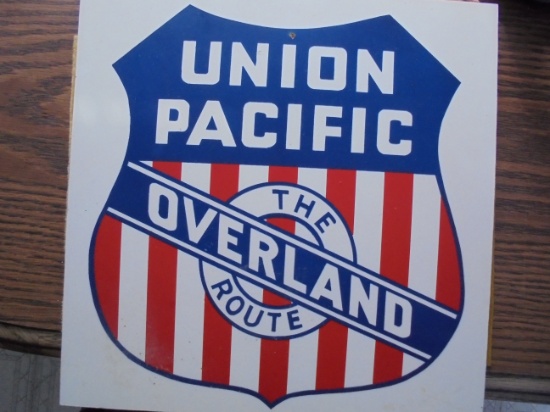 OLD UNION PACIFIC LOGO REPRODUCED SIGN BY 'SIGNAL SIGNS" -MASONITE