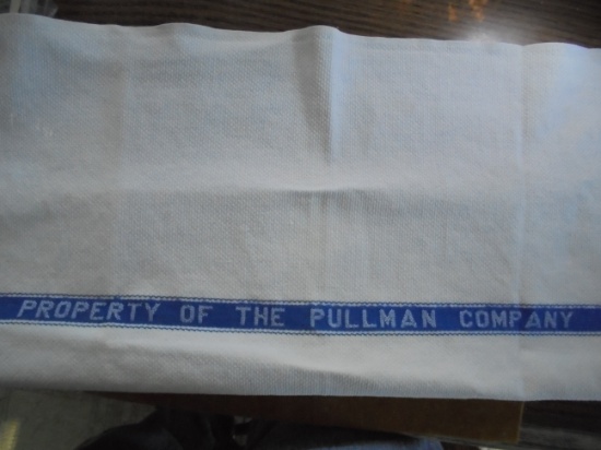 OLD CLOTH TOWEL MARKED WITH THE "PULLMAN COMPANY"-FAIRLY NICE USED