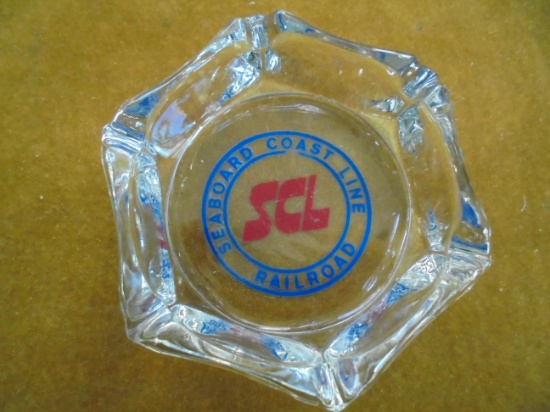 OLD "SEABOARD COAST LINE RAIL ROAD" ADVERTISING ASH TRAY