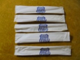 GROUP OF 5 UNION PACIFIC RAILROAD TOOTH PICKS ---WITH LOGO