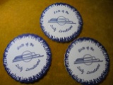 3 VINTAGE WINGED STREAMLINER DRINK COASTERS--UNION PACIFIC RR