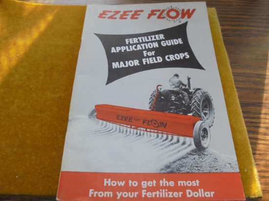 1953 "EZEE FLOW" FERTILIZER SPREADER ADVERTISING BOOKLET-CLEAN  AND FAIRLY RARE
