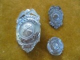 3 OLD FIRE DEPARTMENT BADGES-2 FROM YANKTON AND 1 FROM SCOTLAND SOUTH DAKOTA