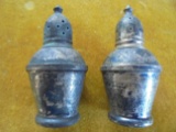 PAIR OF OLD STERLING WEIGHTED SALT AND PEPPER SHAKERS