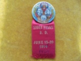 1914 SIOUX FALL SOUTH DAKOTA TERRITORIAL PIONEERS CONVENTION PIN BACK BUTTON