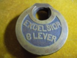 BRASS EXCELSIOR 6 LEVER PADLOCK WITH NO KEY