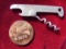 TWO ITEM LOT---STORZ ADVERTISING TOKEN AND ADV. OPENER WITH CORK SCREW FROM NEWMAN GROVE NEBRASKA