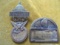TWO OLD PIN BACKS-1913 NATIONAL CONVENTION & SIOUX CITY NAME BADGE