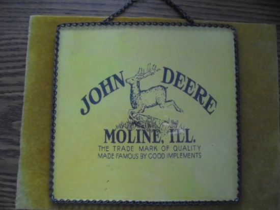 RARE OLD ADVERTISING CHAIN PICTURE FROM "JOHN DEERE" IMPLEMENTS