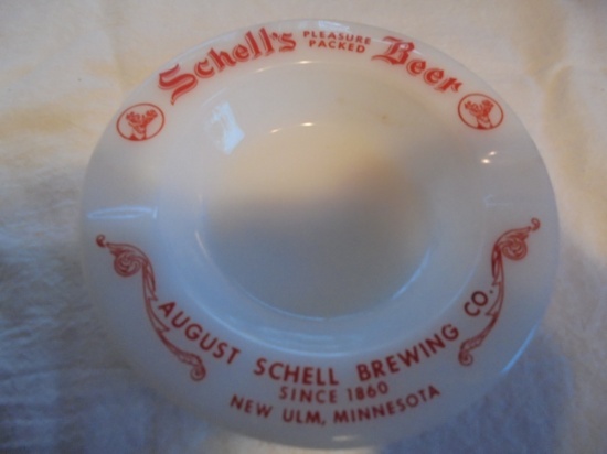OLD "SCHELL'S BEER" ADVERTISING ASH TRAY