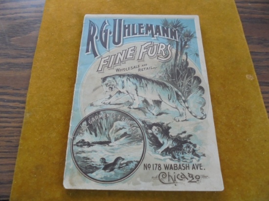 1892 "UHLEMANN FINE FURS" CATALOG-NEAT GRAPHICS