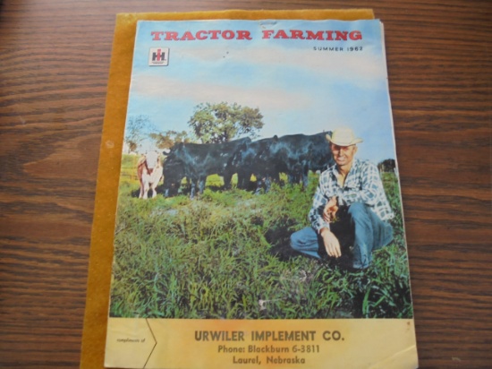SUMMER 1962 "TRACTOR FARMING" INTERNATIONAL HARVESTER MAGAZINE-FAIR CONDITION ONLY