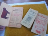 3 POCKET SIZED ADVERTISING BOOKLETS AND LEDGERS