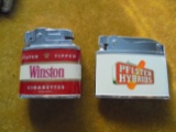 OLD WINSTON AND PHISTER HYBRIDS ADVERTISING CIGARETTE LIGHTERS