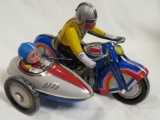 WIND UP MOTORCYCLE & SIDE CAR