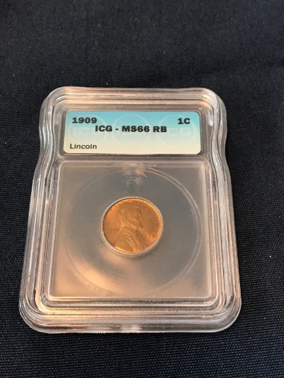 1909 VDB LINCOLN WHEAT CENT MS66 RB