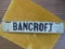 OLD BANCROFT LICENSE PLATE TOPPER FROM MIELKE BROS--WE THINK A NEBRASKA TOWN