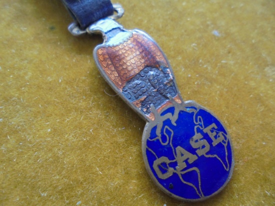 OLD "CASE EAGLE" LOGO WATCH FOB WITH LEATHER