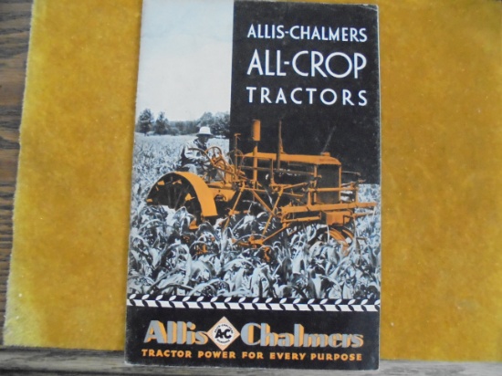 OLD ALLIS CHALMERS "ALL CROP TRACTOR" ADVERTISING BROCHURE
