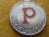 OLD PETERS AMMUNITION TARGET COIN