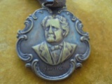 OLD OLIVER PLOW ADVERTISING WATCH FOB WITH LEATHER
