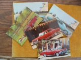 GROUP OF 5 1965 CHEVROLET POST CARDS FEATURING SOME OF THEIR CAR LINE