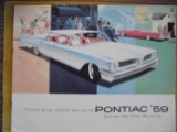 1959 PONTIAC SHOWROOM ADVERTISING BROCHURE-STUNNING