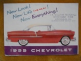 1955 CHEVROLET CAR ADVERTISING BROCHURE FROM THE SHOWROOM