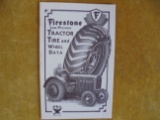 1933 FIRESTONE LOW-PRESSURE TRACTOR TIRE & DATA BOOKLET