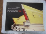 1956 PLYMOUTH CAR ADVERTISING BROCHURE FROM A SHOW ROOM