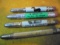 4 OLD BULLET PENCILS SOME WITH ADVERTISING