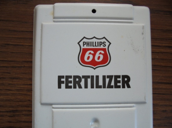 OLD METAL "PHILLIPS 66" FERTILIZER ADVERTISING THERMOMETER