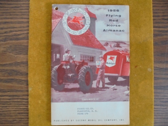 1956 MOBIL OIL "RED HORSE ALMANAC"-QUITE NICE OIL AND GAS ADVERTISING