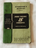 JOHN DEERE 25 COMBINE OPERATOR'S MANUAL