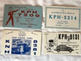 SET OF (4) VINTAGE RADIO CALL POSTCARDS - ALL FROM IOWA