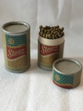 VINTAGE STORZ BEER CARDBOARD MATCH CONTAINERS WITH MATCHES- UNUSED