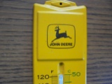 OLD JOHN DEERE METAL ADVERTISING THERMOMETER-NICE CONDITION