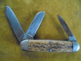 OLD REMINGTON 3 BLADE POCKET KNIFE--