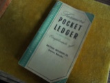1957 JOHN DEERE POCKET LEDGER WITH IMPLEMENT GRAPHICS AND A DEALER FROM EMERSON NEBRASKA