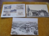 3 OLD REAL PHOTO POST CARDS FROM NEBRASKA-COLERIDGE, WAYNE & DIXON COUNTY