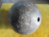 OLD IRON CANNON BALL-4 INCHES ACROSS-10 POUNDS-QUITE COOL