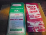 TWO OLD SINCLAIR GAS STATIONS GUIDES--ONE IS TRUCK STOPS & THE OTHER 1956 LUBE GUIDE