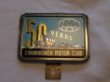 CORNHUSKER MOTOR CLUB - 50 YEARS - LICENSE PLATE TOPPER