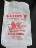 CURRY'S SEED CORN - CLOTH SACK - UNIQUE SMALL SIZE