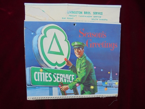 1963 CITIES SERVICE GAS STATION ADVERTISING CALENDAR