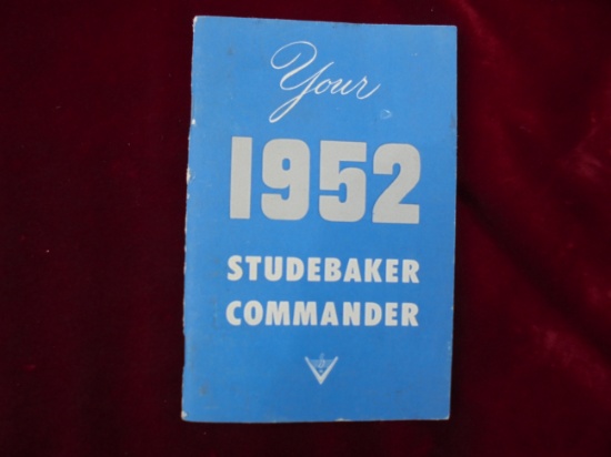 1952 STUDEBAKER COMMANDER OWNER GUIDE MANUAL