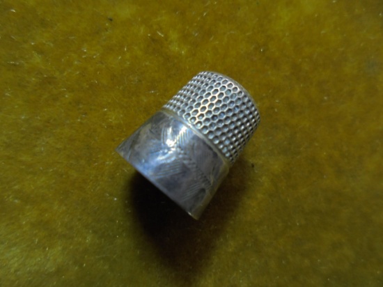 NUMBER 8 STERLING SEWING THIMBLE-NICE